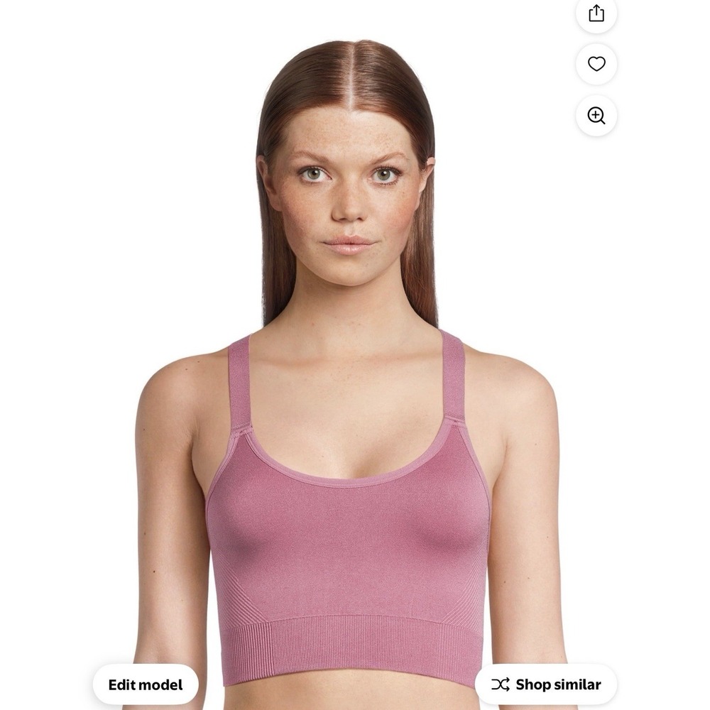Avia Sports Bra Women Size S Mauve New Keyhole Low Support AV18198N